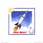 Moon Rocket - Art Print by Lila Rose Kennedy | Movie Poster Prints from Posterazzi