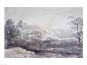 A View in Derbyshire - Art Print by John Constable | Movie Poster Prints from Posterazzi