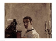 "Self Portrait, 1880 detail" - Art Print by Henri de Toulouse-Lautrec | Movie Poster Prints from Posterazzi