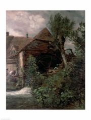 "Watermill at Gillingham, Dorset" - Art Print by John Constable | Movie Poster Prints from Posterazzi