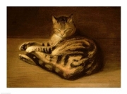 "Recumbent Cat, 1898" - Art Print by Theophile-Alexandre Steinlen | Movie Poster Prints from Posterazzi