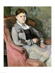 "The Artist's Wife in an Armchair, c.1867" - Art Print by Paul Cezanne | Movie Poster Prints from Posterazzi