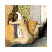 "After the Bath, Woman Drying her Neck" - Art Print by Edgar Degas | Movie Poster Prints from Posterazzi