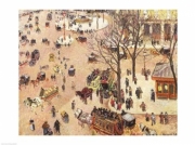 "Place du Theatre Francais, 1898" - Art Print by Camille Pissarro | Movie Poster Prints from Posterazzi