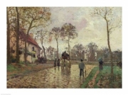 "The Coach to Louveciennes, 1870" - Art Print by Camille Pissarro | Movie Poster Prints from Posterazzi