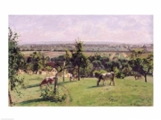 "Hillside of Vesinet, Yvelines, 1871" - Art Print by Camille Pissarro | Movie Poster Prints from Posterazzi