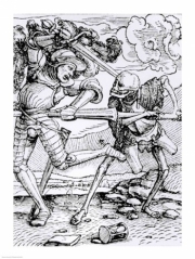 Death and the Knight - Art Print by Hans Holbein | Movie Poster Prints from Posterazzi