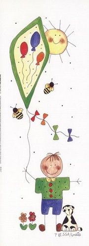 Tressa Stubbs Three Balloon Kite 6.00 x 16.00 Poster Print