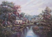 Valley Of The River Beck - Art Print by Carl Valente | Movie Poster Prints from Posterazzi