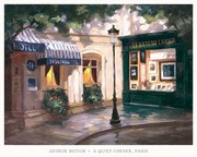 "A Quiet Corner, Paris" - Art Print by George Botich | Movie Poster Prints from Posterazzi