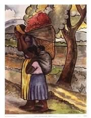 Flower Vendor With Child - Art Print by Diego Rivera | Movie Poster Prints from Posterazzi