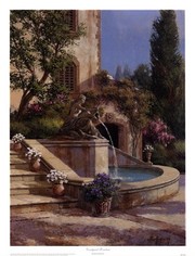 Courtyard Fountain - Art Print by Nenad Mirkovich | Movie Poster Prints from Posterazzi