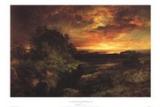 Arizona Sunset Near The Grand Canyon - Art Print by Thomas Moran | Movie Poster Prints from Posterazzi