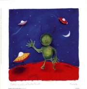 Catching A Cab On The Red Planet - Art Print by Dona Turner | Movie Poster Prints from Posterazzi