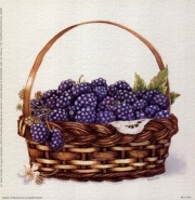 Basket Of Blackberries - Art Print by Bambi Papais | Movie Poster Prints from Posterazzi