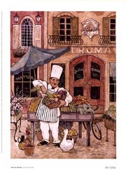 Chef At Market - Art Print by Betty Whiteaker | Movie Poster Prints from Posterazzi