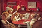"Dog Poker - ""This Game Is Over""" - Art Print by Cassius Marcellus Coolidge | Movie Poster Prints from Posterazzi