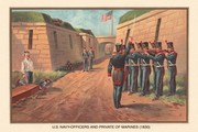 "Officers and Private of the Marines, 1830" - Art Print by Werner Plank | Movie Poster Prints from Posterazzi