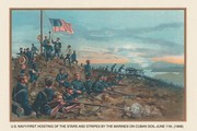 "Hoisting of the Stars and Stripes on Cuban Soil, June 11, 1898" - Art Print by Werner Plank | Movie Poster Prints from Posterazzi