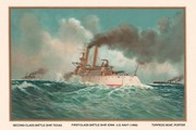 "Battleship Texas, Battleship Iowa, and Torpedoboat Porter, 1899" - Art Print by Werner Plank | Movie Poster Prints from Posterazzi