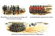 "Artillery, a Scottish Battalion, and Skirmishes" - Art Print by Richard Simkin | Movie Poster Prints from Posterazzi