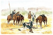 Assisting a Wounded Soldier - Art Print by Richard Simkin | Movie Poster Prints from Posterazzi