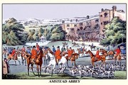 Fox Hunters Gather at Amstead Abbey - Art Print by Henry Thomas Alken | Movie Poster Prints from Posterazzi