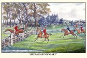 Horseman Jumps the Fence to Follow the Hounds - Art Print by Henry Thomas Alken | Movie Poster Prints from Posterazzi
