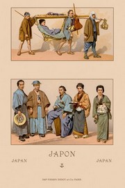 Japanese Civil Costumes and Transportation - Art Print by Auguste Racinet | Movie Poster Prints from Posterazzi