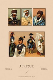 Assortment of African Costumes - Art Print by Auguste Racinet | Movie Poster Prints from Posterazzi