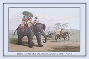 "Hog Hunters in India Going Out, No. 1" - Art Print by  Howitt | Movie Poster Prints from Posterazzi