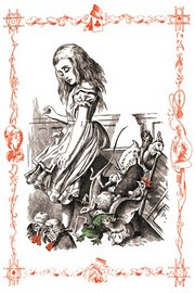 Alice in Wonderland: Alice Tips Over the Jury Box - Art Print by John Tenniel | Movie Poster Prints from Posterazzi