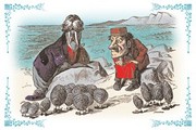 "Through the Looking Glass: Walrus, Carpenter and Oysters" - Art Print by John Tenniel | Movie Poster Prints from Posterazzi