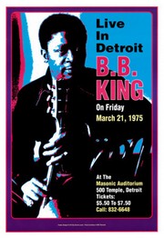 "B.B. King, Masonic Auditorium, Detroit, 1974" - Art Print by Dennis Loren | Movie Poster Prints from Posterazzi