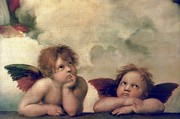 "The Cherubim Putti Angels of The Sistine Madonna, c.1514" - Art Print by  Raphael | Movie Poster Prints from Posterazzi