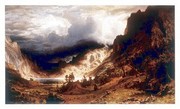 A Storm in the Rocky Mountains - Art Print by Albert Bierstadt | Movie Poster Prints from Posterazzi