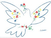 Dove with Flowers - Art Print by Pablo Picasso | Movie Poster Prints from Posterazzi