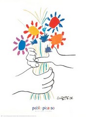 Bouquet with Hands - Art Print by Pablo Picasso | Movie Poster Prints from Posterazzi