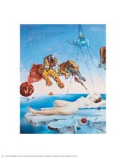 "Dream Caused by the Flight of a Bee Around a Pomegranate, A Second Before Awakening" - Art Print by Salvador Dali | Movie Poster Prints from Posterazzi