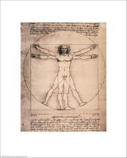 "Vitruvian Man, 1492" - Art Print by Leonardo Da Vinci | Movie Poster Prints from Posterazzi