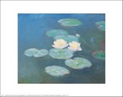 Nympheas Effet Du Soir - Art Print by Claude Monet | Movie Poster Prints from Posterazzi