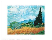 Yellow Wheat And Cypresses - Art Print by Vincent Van Gogh | Movie Poster Prints from Posterazzi