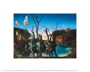 "Swans Reflecting Elephants, c.1937" - Art Print by Salvador Dali | Movie Poster Prints from Posterazzi