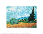 Yellow Wheat And Cypresses - Art Print by Vincent Van Gogh | Movie Poster Prints from Posterazzi