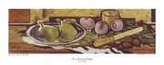 "Pears, Plums, Nuts and Knife" - Art Print by Georges Braque | Movie Poster Prints from Posterazzi