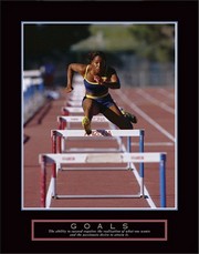 Goals - Runner Jumping Hurdles - Art Print | Movie Poster Prints from Posterazzi