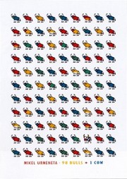 98 Bulls & 1 Cow - Art Print by Mikel Urmeneta | Movie Poster Prints from Posterazzi