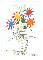 Hands and Flowers - Art Print by Pablo Picasso | Movie Poster Prints from Posterazzi