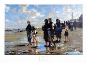 Oyster Gatherers At Cancale - Art Print by John Singer Sargent | Movie Poster Prints from Posterazzi