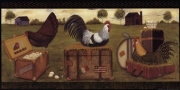 Dotty Chase Roosters Rule 20.00 x 10.00 Poster Print
